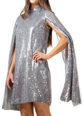 Sequin Cape Sleeve Dress Dresses Kate Hewko 