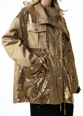 Sequin Contrast Utility Jacket Outerwear Kate Hewko 