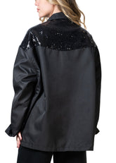 Sequin Contrast Utility Jacket Outerwear Kate Hewko 