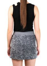 Sequin Velour Sweat Skirt Skirts Kate Hewko 