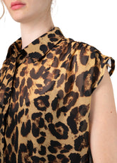 Sheer Leopard Sleeveless Blouse Blouses Kate Hewko 