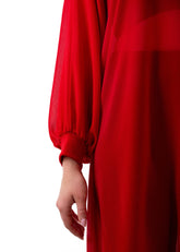 Sheer Mock Neck Asymmetrical Blouse Blouses Kate Hewko 