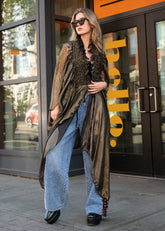 Sheer Ruffle Metallic Kimono Layering Pieces Kate Hewko 