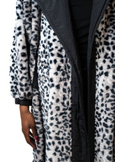 Snow Leopard Faux Fur Coat Outerwear Kate Hewko 