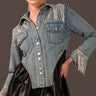 Tassel Tuxedo Denim Jacket Outerwear Kate Hewko 