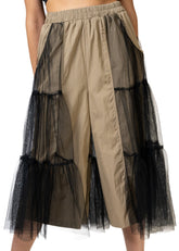 Tulle Accent Wide Leg Short Kate Hewko 