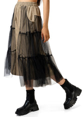 Tulle Accent Wide Leg Short Kate Hewko 