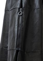 Vegan Leather A-Line Zip Skirt Skirts Kate Hewko 