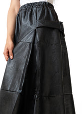 Vegan Leather A-Line Zip Skirt Skirts Kate Hewko 