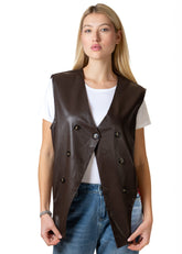 Vegan Leather Layering Vest Vests Kate Hewko 