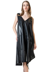 Vegan Leather Slip Dress Dresses Kate Hewko 