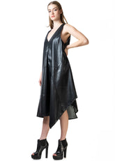 Vegan Leather Slip Dress Dresses Kate Hewko 