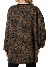 Zip Sleeve Leopard Sweat Shirt Kate Hewko 