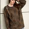 Zip Sleeve Leopard Sweat Shirt Kate Hewko 