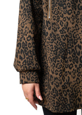 Zip Sleeve Leopard Sweat Shirt Kate Hewko 