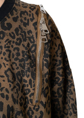 Zip Sleeve Leopard Sweat Shirt Kate Hewko 