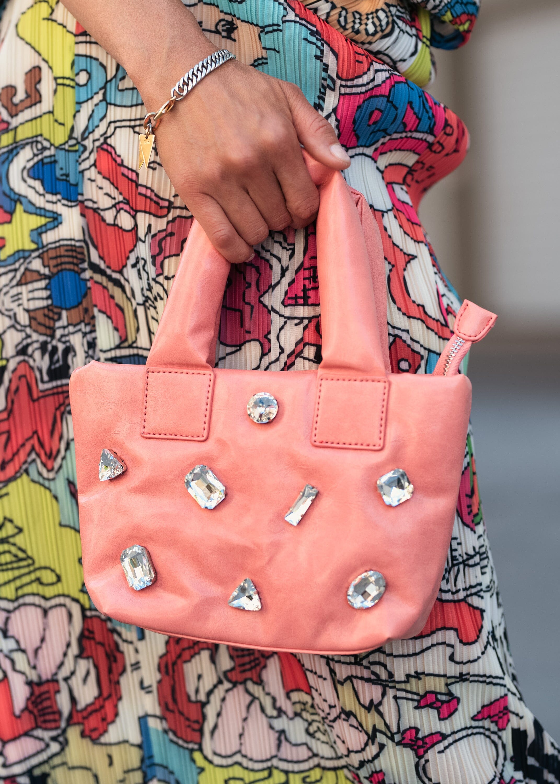 Bimba Y Lola Faux-fur Detail Tote Bag in Pink