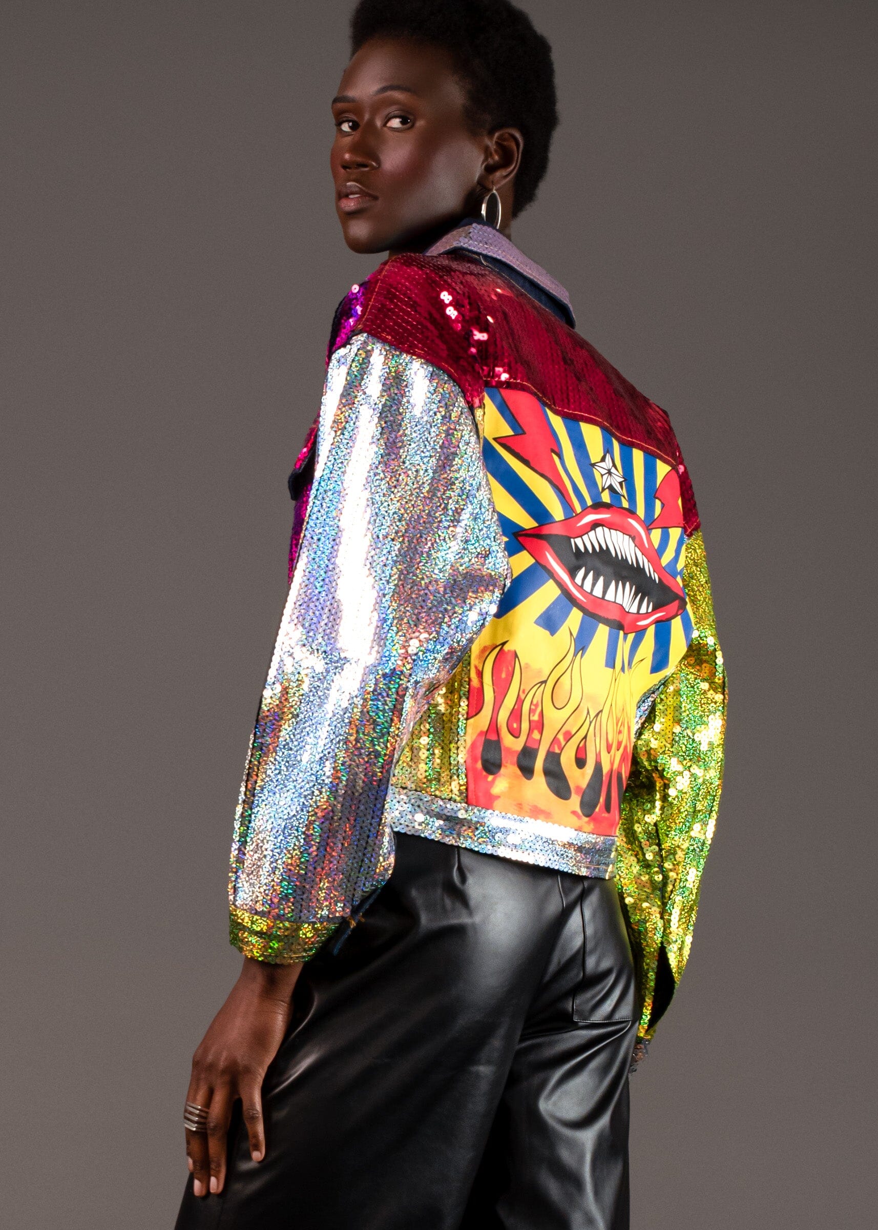 Kate Hewko Sequin Graphic Jacket