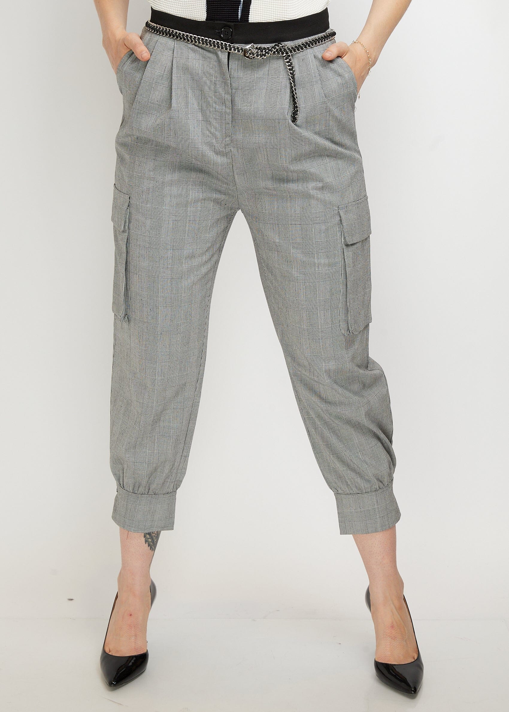 Kate Hewko Pink Denim Cargo Pant | Size L